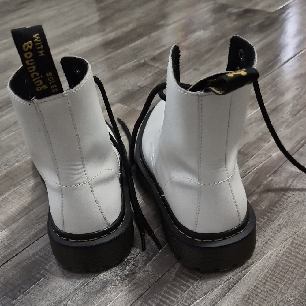 Dr. Martens Classic White Combat Boots - Picture 2 of 6